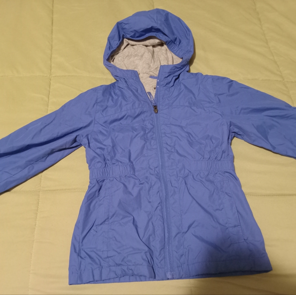 LL BEAN rain jacket kids size M10-12
